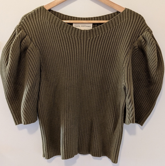 Mara Hoffman 'Inga' Olive Green Sweater - Picture 7 of 8
